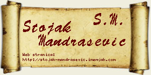 Stojak Mandrašević vizit kartica